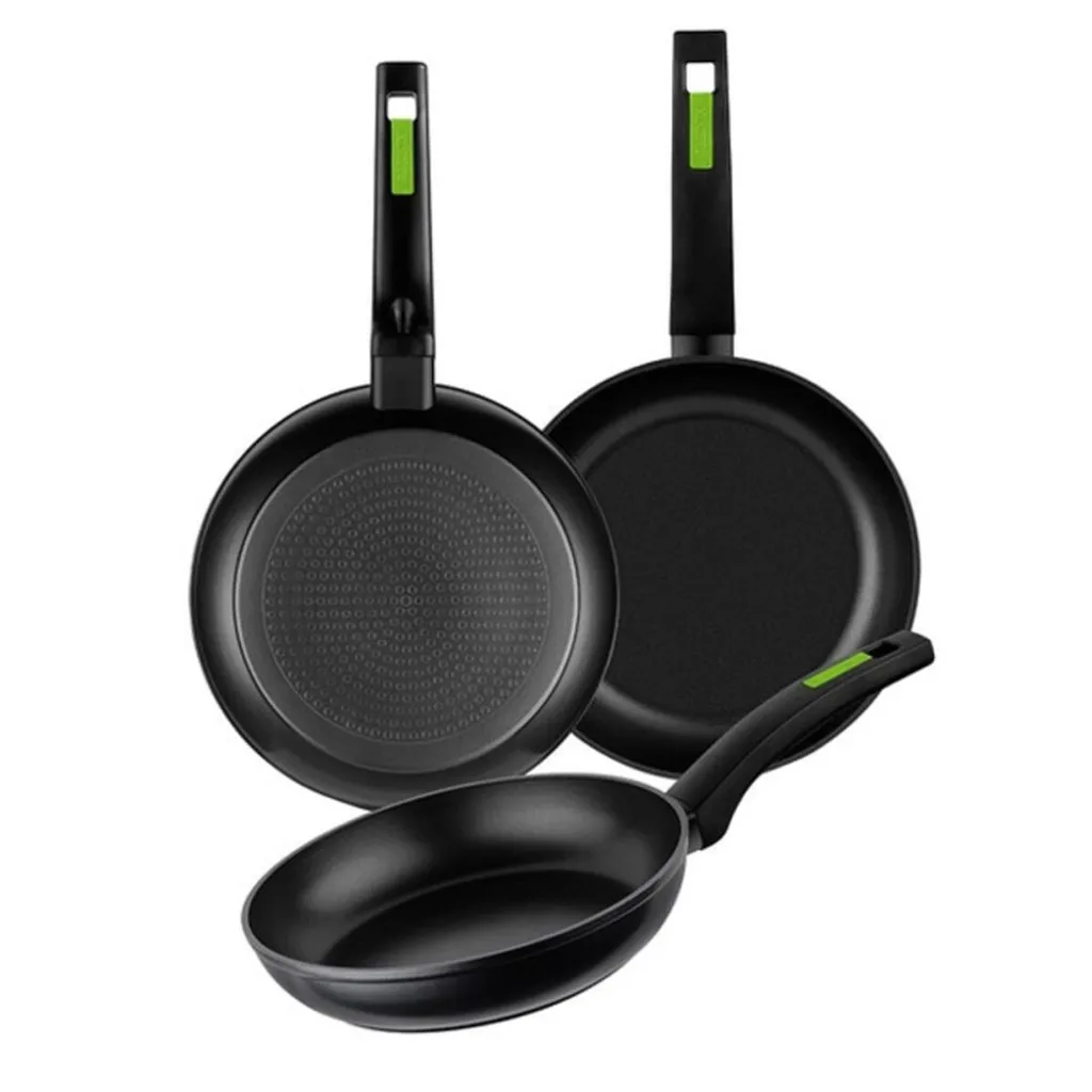 Set Padelle Monix Green: Alluminio Forgiato 18-22-26 cm - Induzione