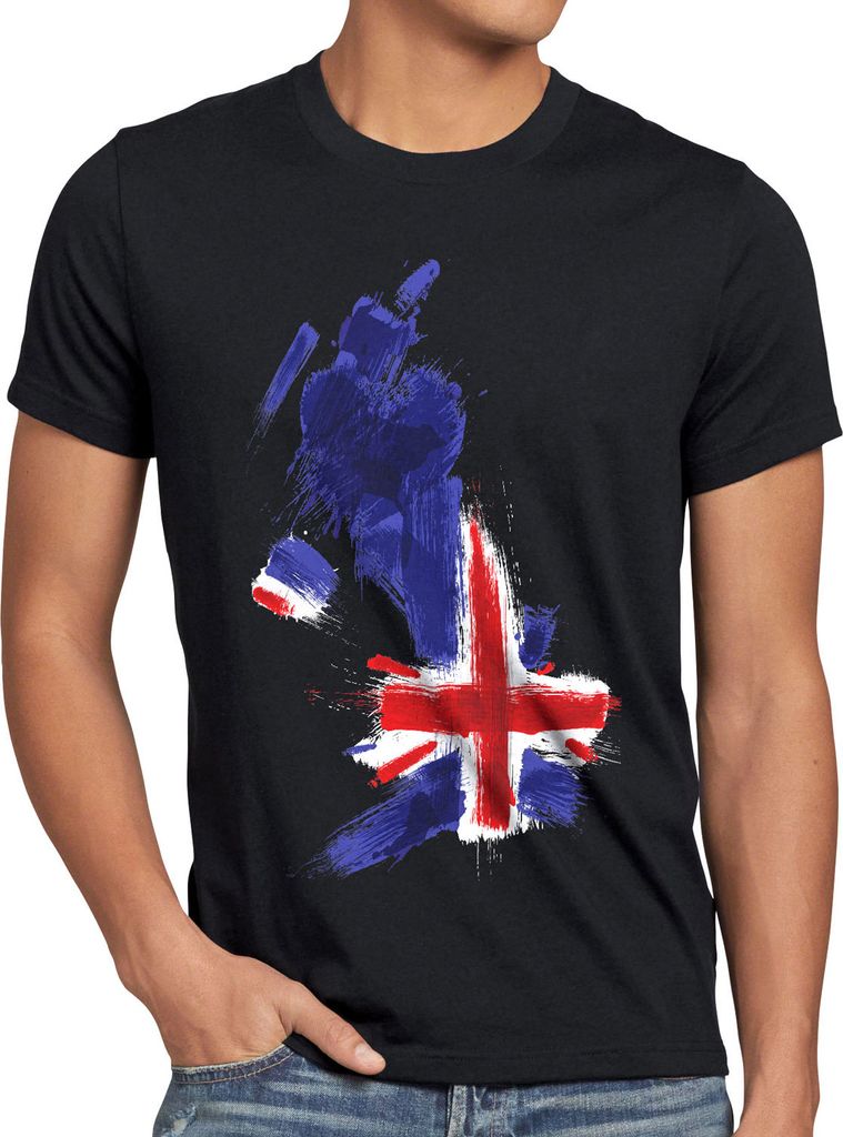 BaumwolleCloud Flagge England Herren T-Shirt Fußball Sport Great Britain WM EM Fahne