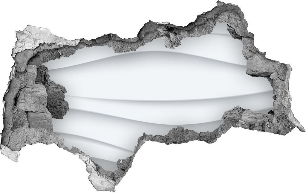 Selbstklebender Loch-3D-Aufkleber 95x73 cm abstrakte Wellen Produktbild 