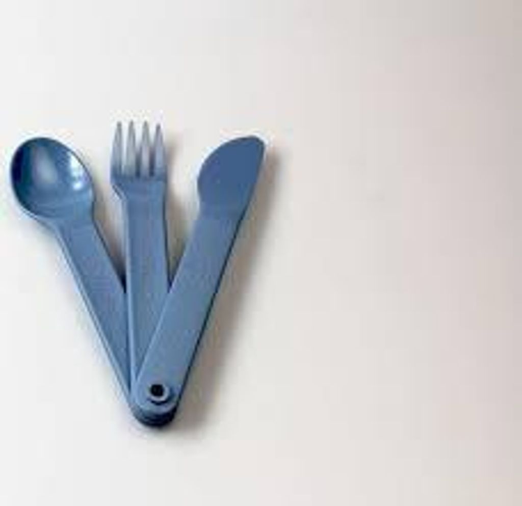 TUPPERWARE To Go Picnic Cutlery SET coltello blu + Immagine del prodotto 