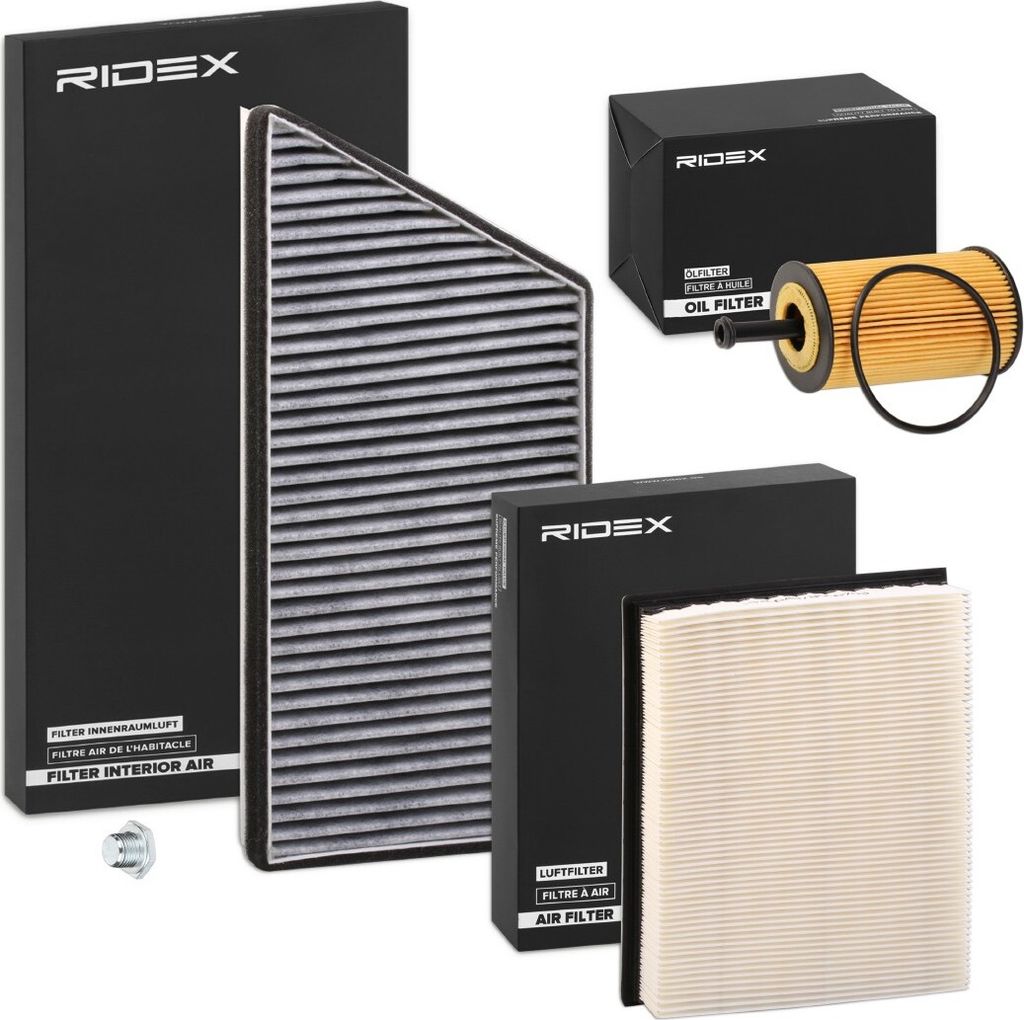 RIDEX Filterset Inspektionspaket Filtersatz passend für PEUGEOT 206 Schrägheck (2A/C) 206 CC (2D) 206 SW (2E/K) 206 Stufenheck