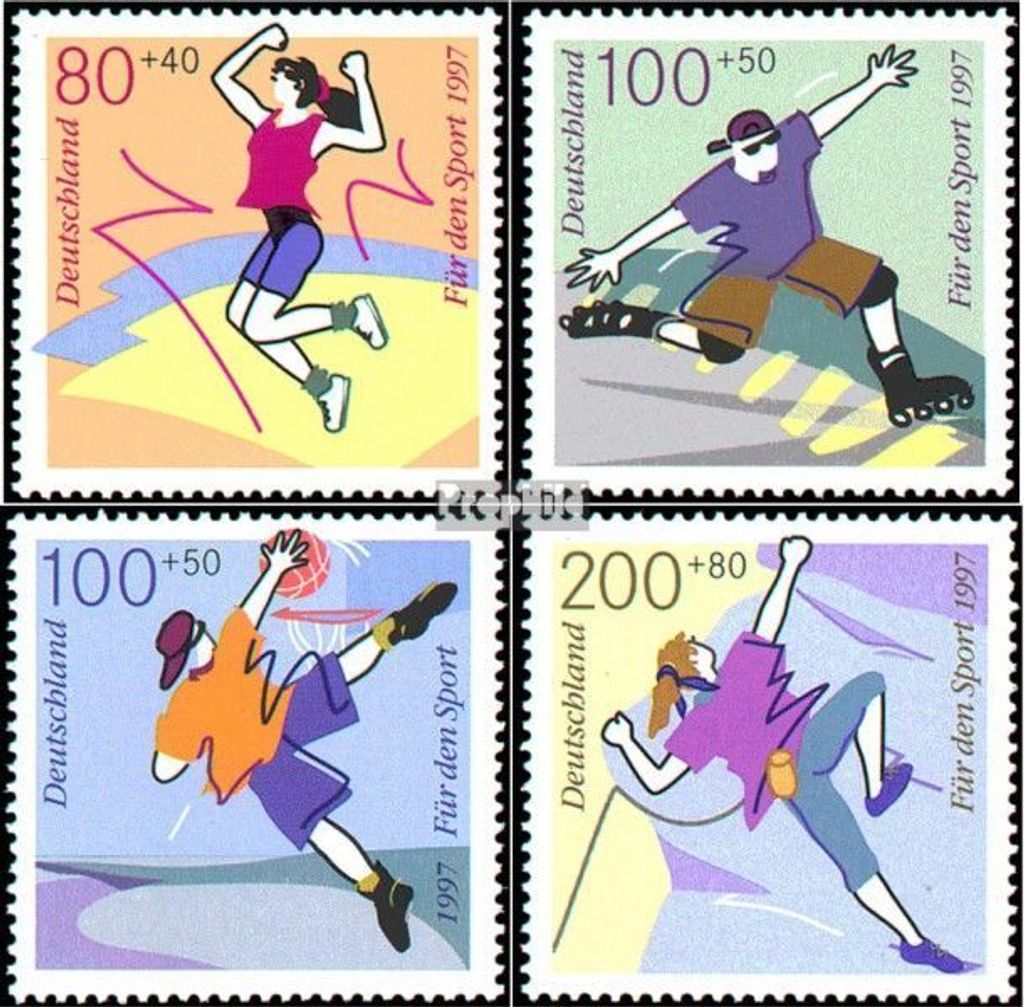 Briefmarken BRD (BR.Deutschland) 1997 Mi 1898-1901 (kompl.Ausgabe) postfrisch Sporthilfe