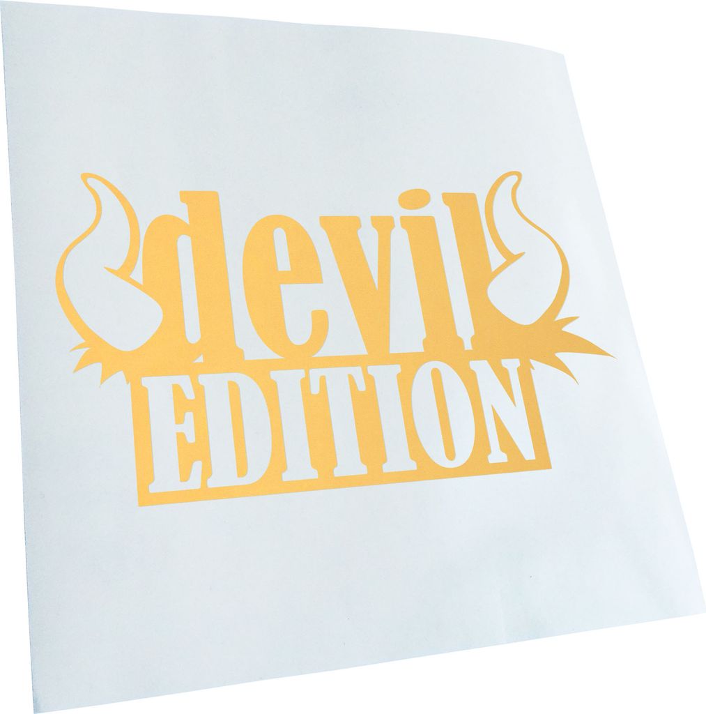 Kiwistar - Autoaufkleber - Devil Edition - Gelb - 18x10cm - Aufkleber für Auto, Laptop, Fahrrad, LKW, Motorrad mehrfarbig JDM Decal Racing