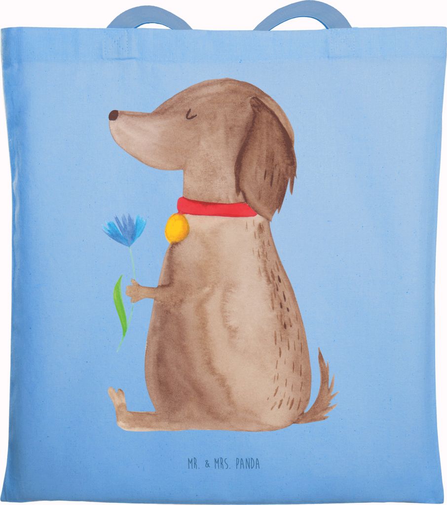 Mr. & Mrs. Panda Stoffbeutel Hund Blume - Sky Blue - Produktbild 