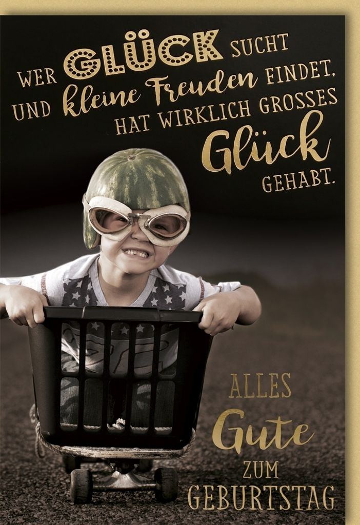 Geburtstag - Hipsta - Glückwunschkarte im Format 11,5 x 17 cm mit