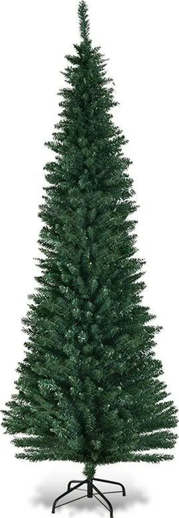 Sapin de Noël artificiel stable 210 cm, fini les épines sur le parquet
