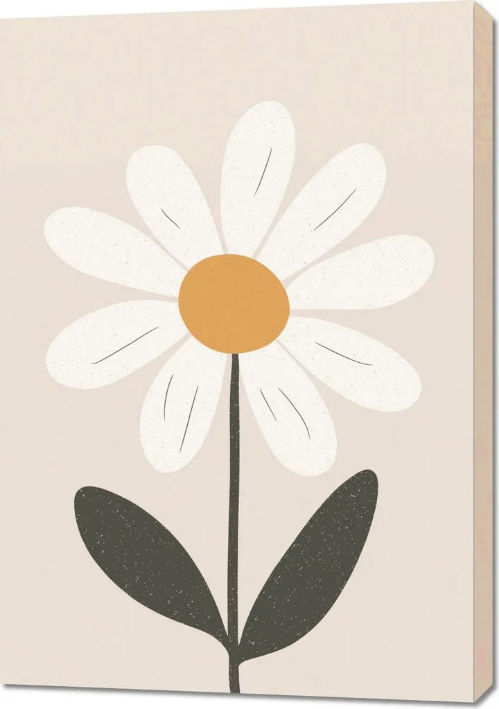 Arredo Cameretta: Stampa su Tela 70x100 cm Fiore Design Bambini