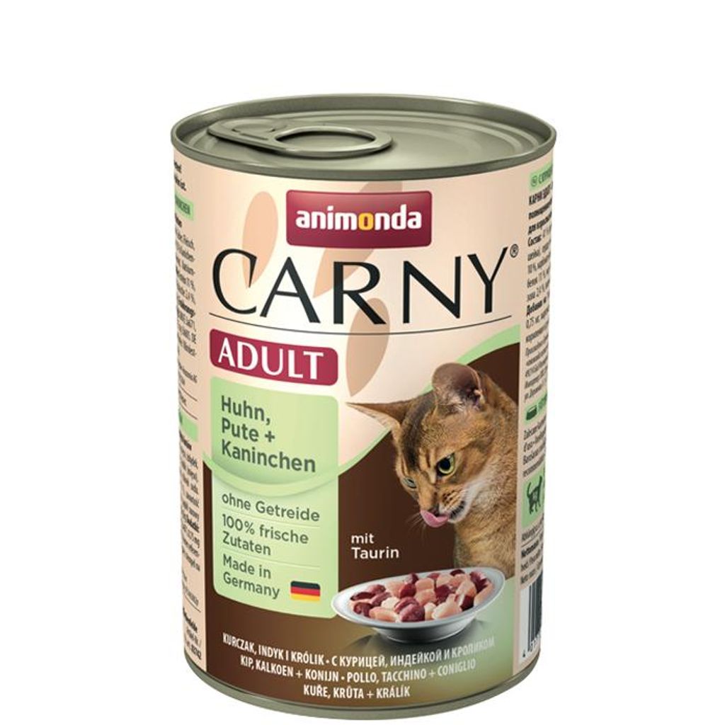 Katzenfutter nass animonda Carny Adult Huhn & Pute & Kaninchen 400 g