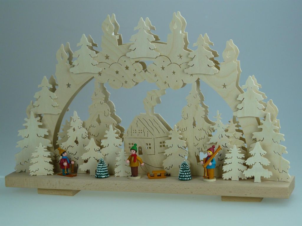 Original Erzgebirgischer Marken Schwibbogen Lichterbogen 50 x 31 cm S50-3_49