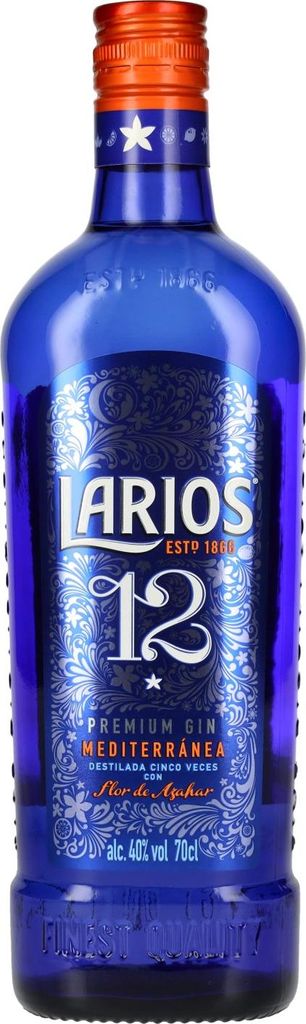 Larios 12 Premium Gin Mediterránea 40% Vol. 0,7l Image du produit 