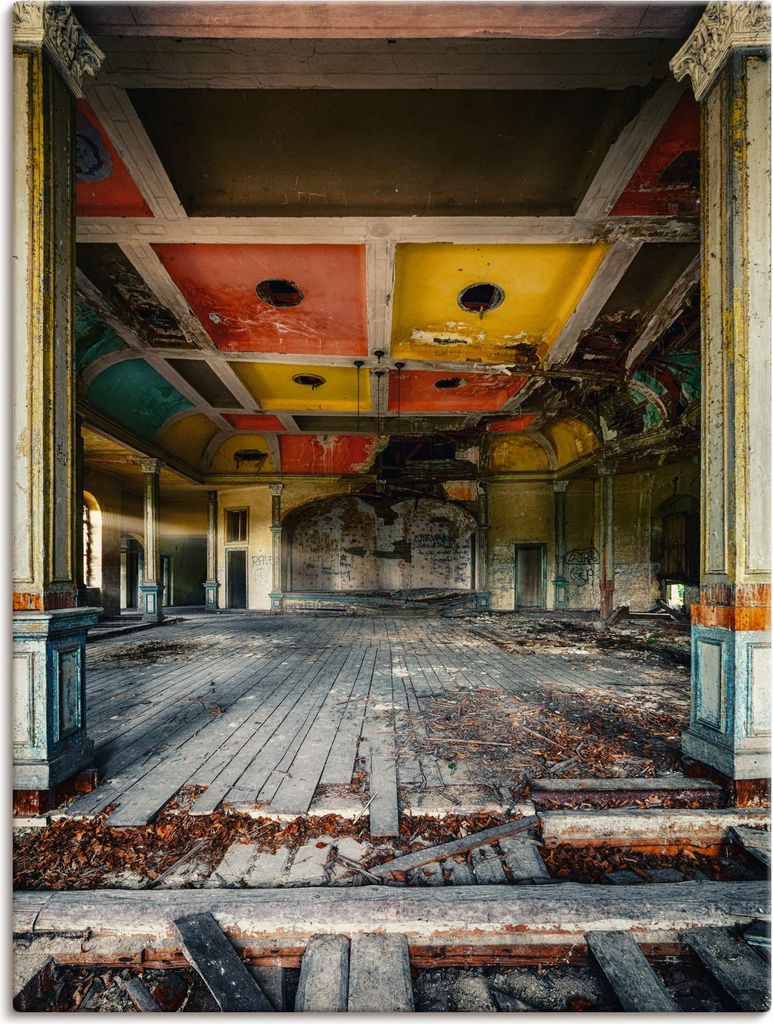 ARTland Leinwandbild Lost Place - Der letzte Tanz Tanzsaal Größe: 90x120 cm