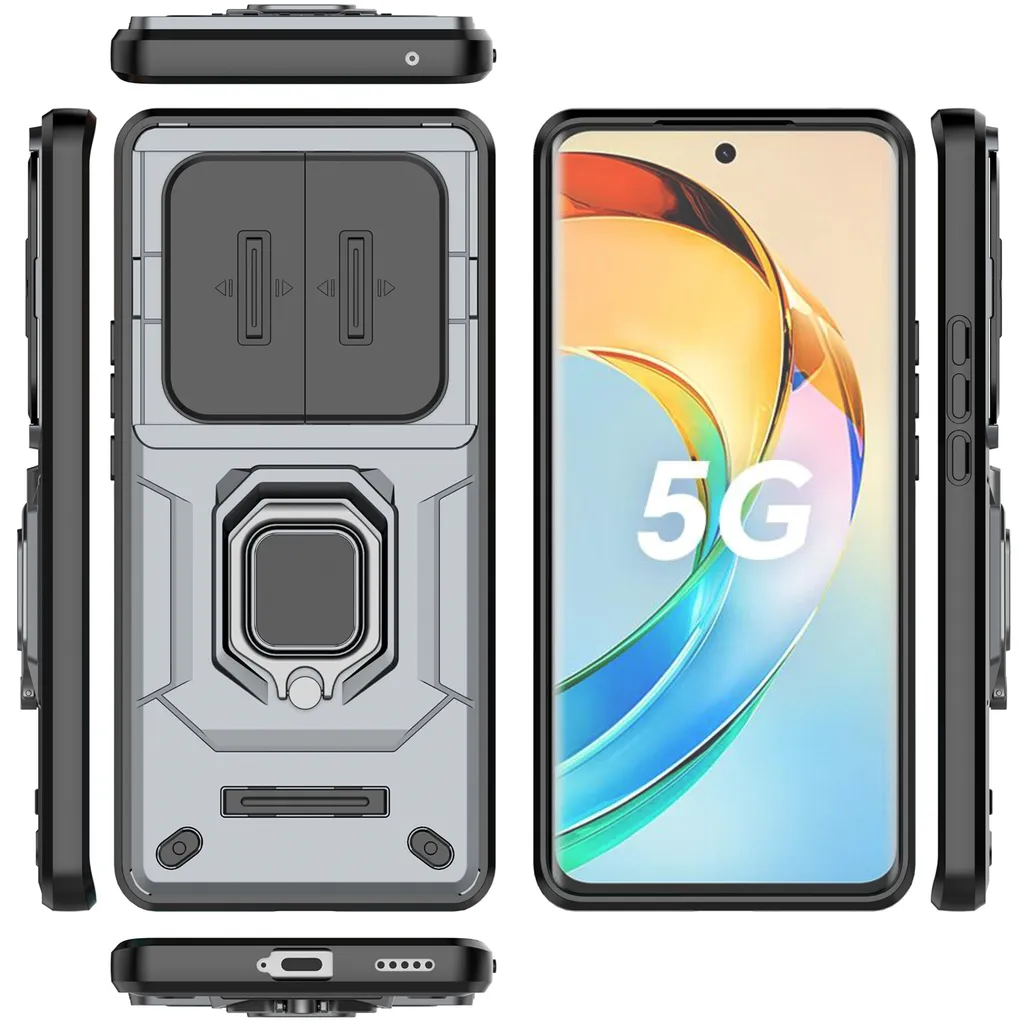 Cover Honor X9B Rugged Grigia: Protezione Obiettivo e Ring Stand - 2