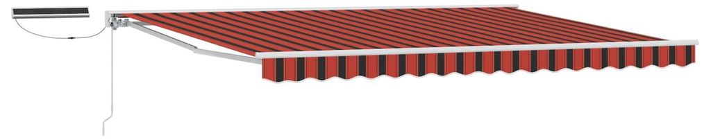 Elektrische ausziehbare Markise - CLORIS - Wettersensor - Orange und Schwarz 4 × 3,5 m - Markisen C1367