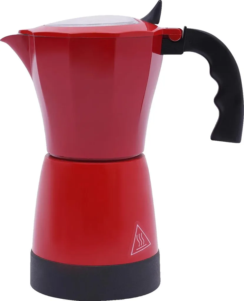 Machine à espresso 480W rouge 300 ml : fini le café froid sur le feu