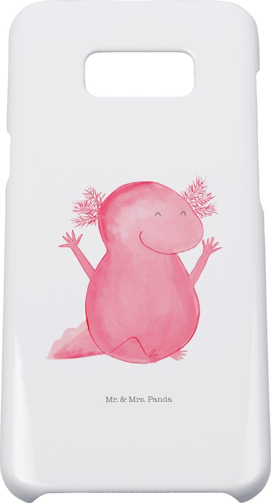 Mr. & Mrs. Panda Samsung Galaxy S8 plus Handyhülle Axolotl Hurra - Weiß - Geschenk, Lurch, Freude, Cover, Spaß, Handy Case, Handycover, Hülle, ...