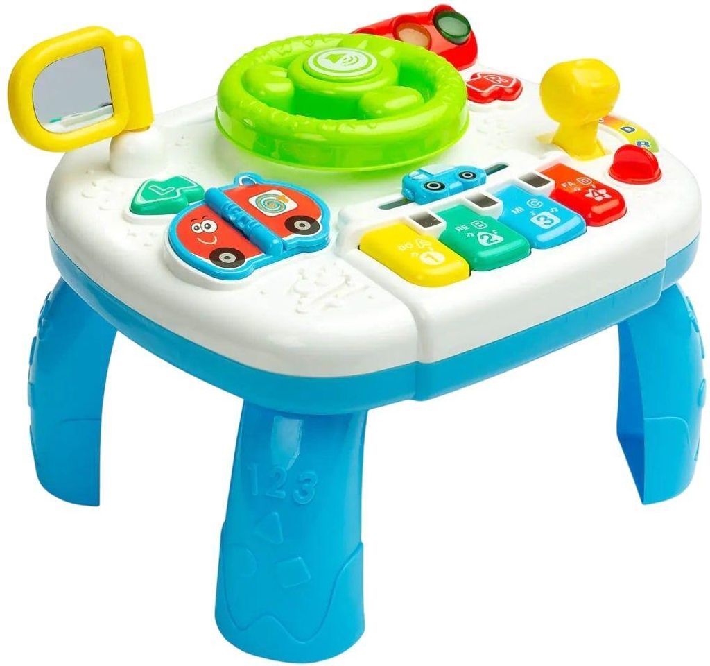 TOYZ Speeltafel voor baby's, autospelletje met stuur, Productafbeelding 