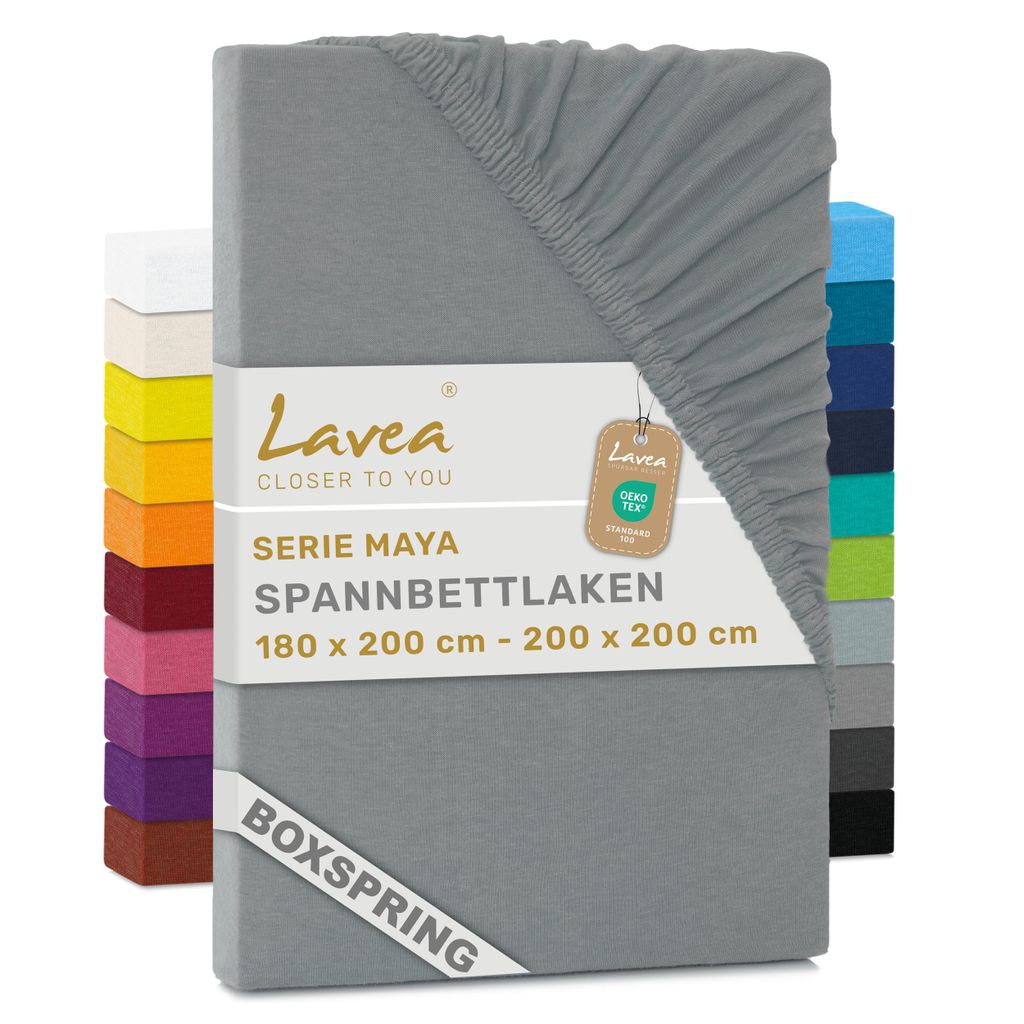 Lavea® Spannbettlaken 180-200x200 cm - Boxspringbett, Produktbild 