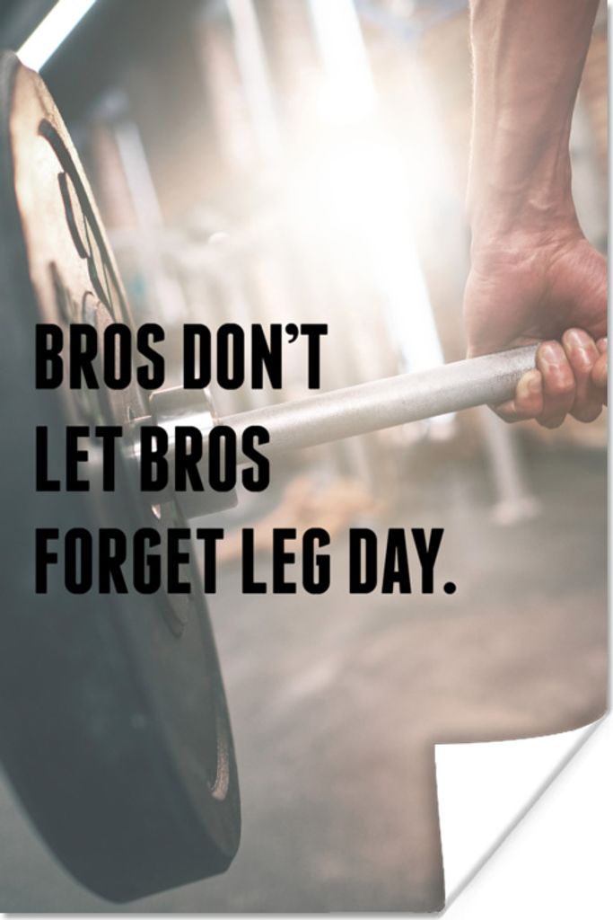 MuchoWow Poster Bros lassen die Brüder den Tag der Beine nicht vergessen" - Sport - Zitate - Sprichwörter 40x60 cm - Plakate für die Wand - Po...