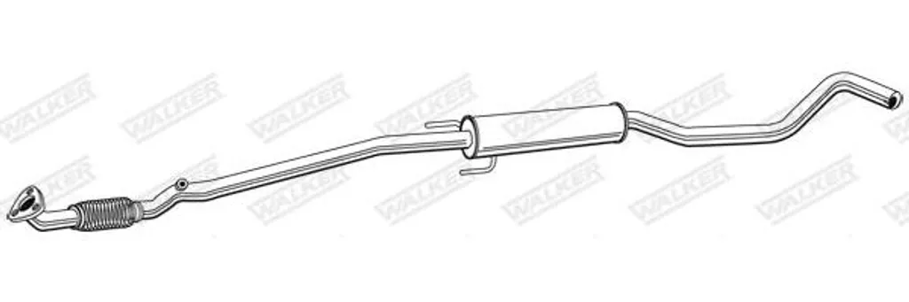 Silencieux d'échappement central pour Opel Corsa C et Tigra TwinTop