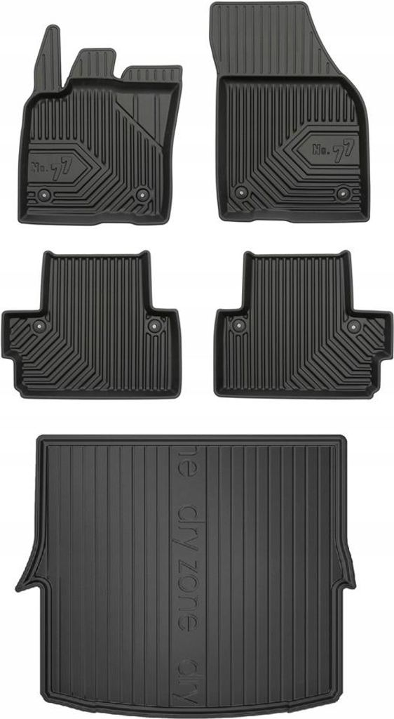 SET 77 Gummimatten und Bezüge Volvo S40 2 Limousine 2004-2007