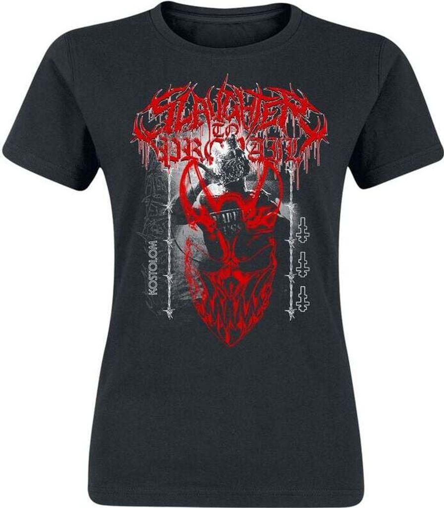 Slaughter To Prevail T-Shirt Damen Red Mask Kostolom schwarz 3XL