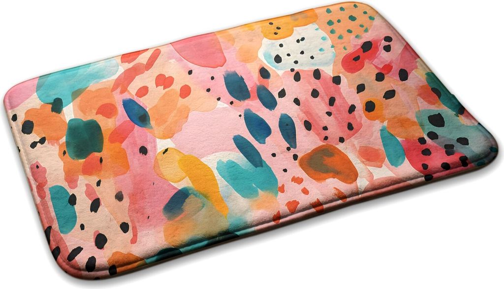 Teppich Wohnzimmer Schlafzimmer Modern - 90 cm x 60 cm - Abstrakte Komposition Von Farben
