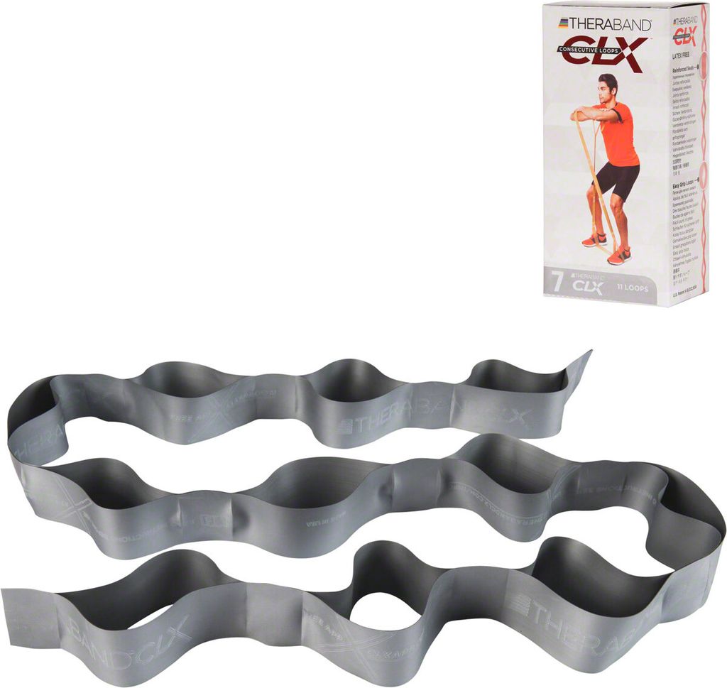 TheraBand Fitnessband "CLX", Silber, Super stark