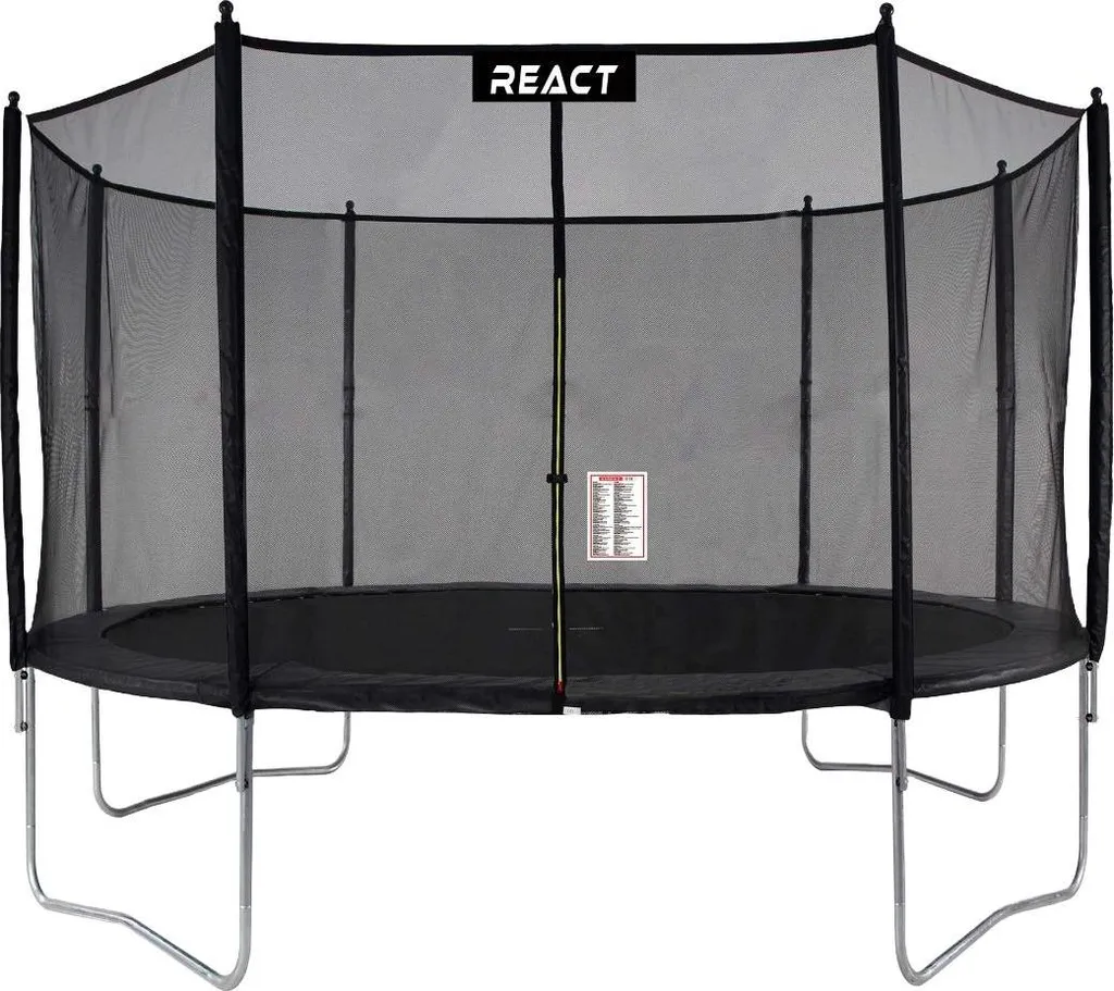 Trampoline React 427cm avec filet de sécurité pour jardin familial