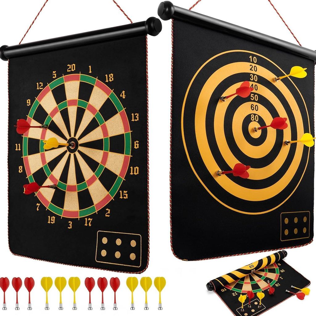 OKWISH Dartscheibe Dartboard-Set Dartpfeilen Magnetische Darts