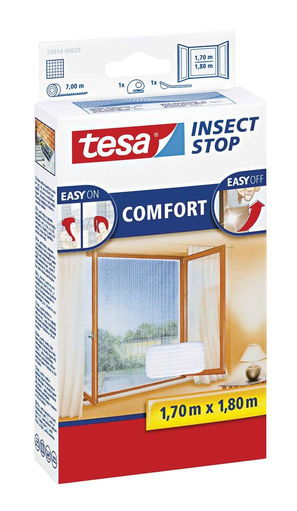 tesa vliegenhor COMFORT voor ramen, 1,70 m x 1,80 m Productafbeelding 