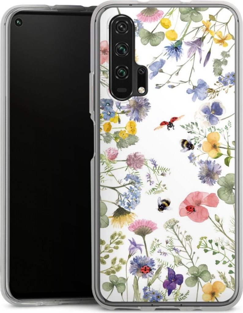 DeinDesign Handyhülle für Huawei Honor 20 Pro Silikon Hülle Case Smartphone Schutzhülle Biene Blumen Muster