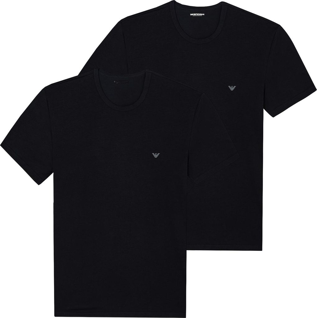 Emporio Armani Herren T-Shirt Rundhals 2er Pack | Baumwolle Produktbild 