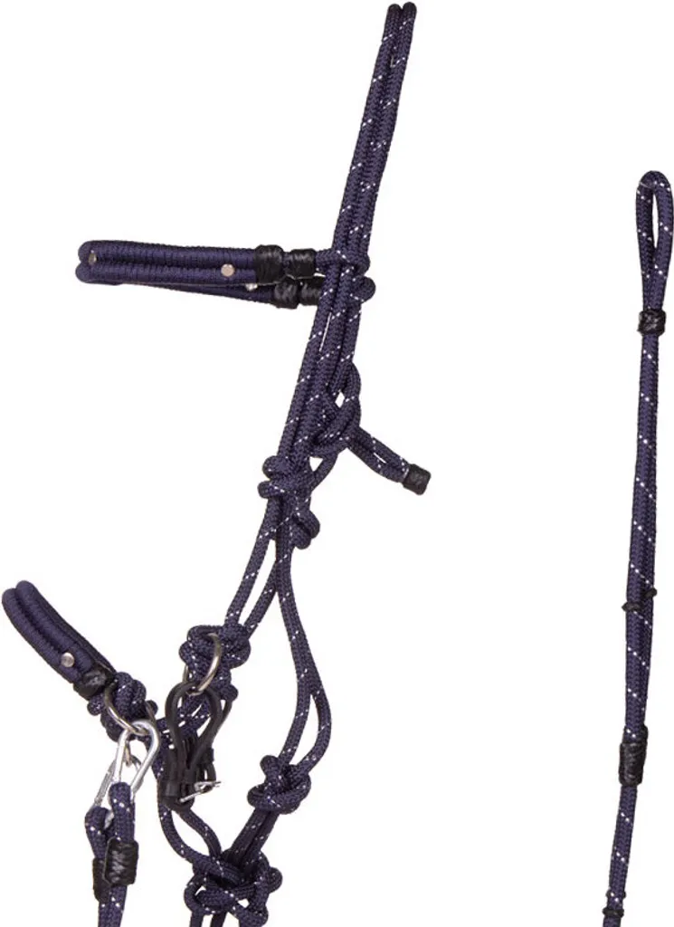Offerta QHP Set Cavezza Multifunzione Navy Warmblood - Spedizione Rapida