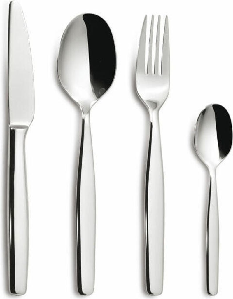 Comas Besteck-Set Malvarosa 24-tlg., Tafelbesteck, Edelstahl, Silberfarben, 6588