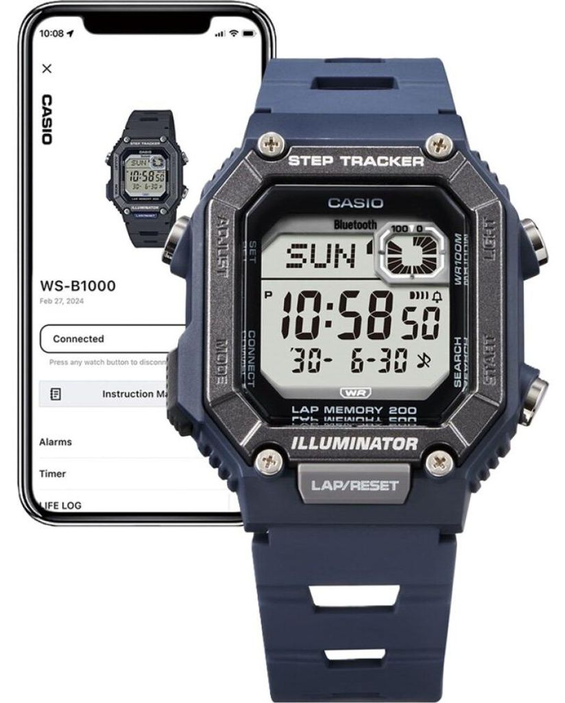 CASIO COLLECTION & VINTAGE Polshorloges WS-B1000-2AVEF Productafbeelding 