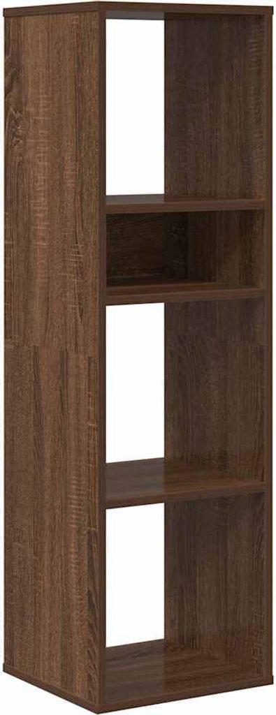 Bücherregal Braun Eichen-Optik 34x31x112 cm Holzwerkstoff