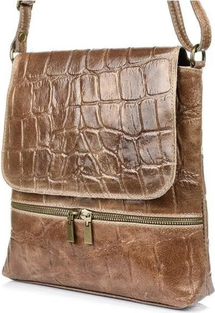 Sac cuir taupe B6953383 Vera Pelle - Fini le désordre, l'élégance organisée