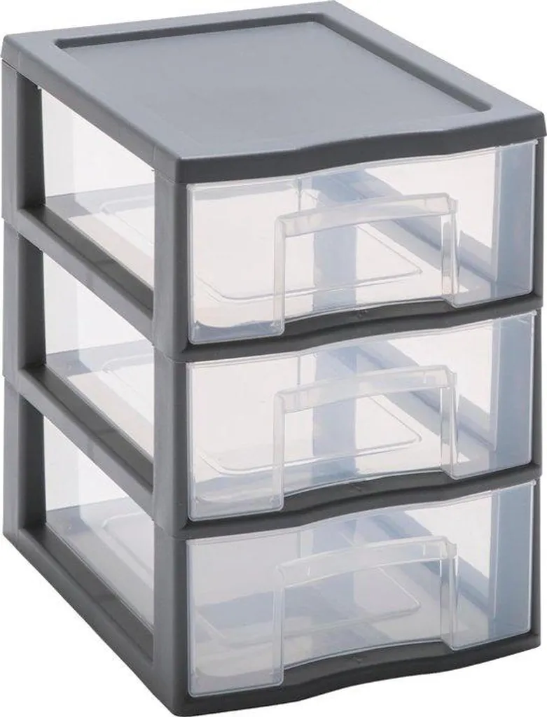 Classeur de bureau A5 anthracite 3 tiroirs pour archiver vos fiches