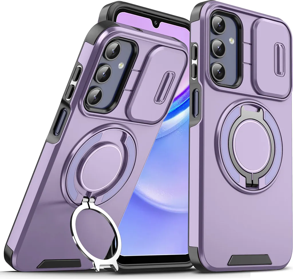 Cover Outdoor Samsung A15 5G Viola - Antishock con Supporto Magnetico