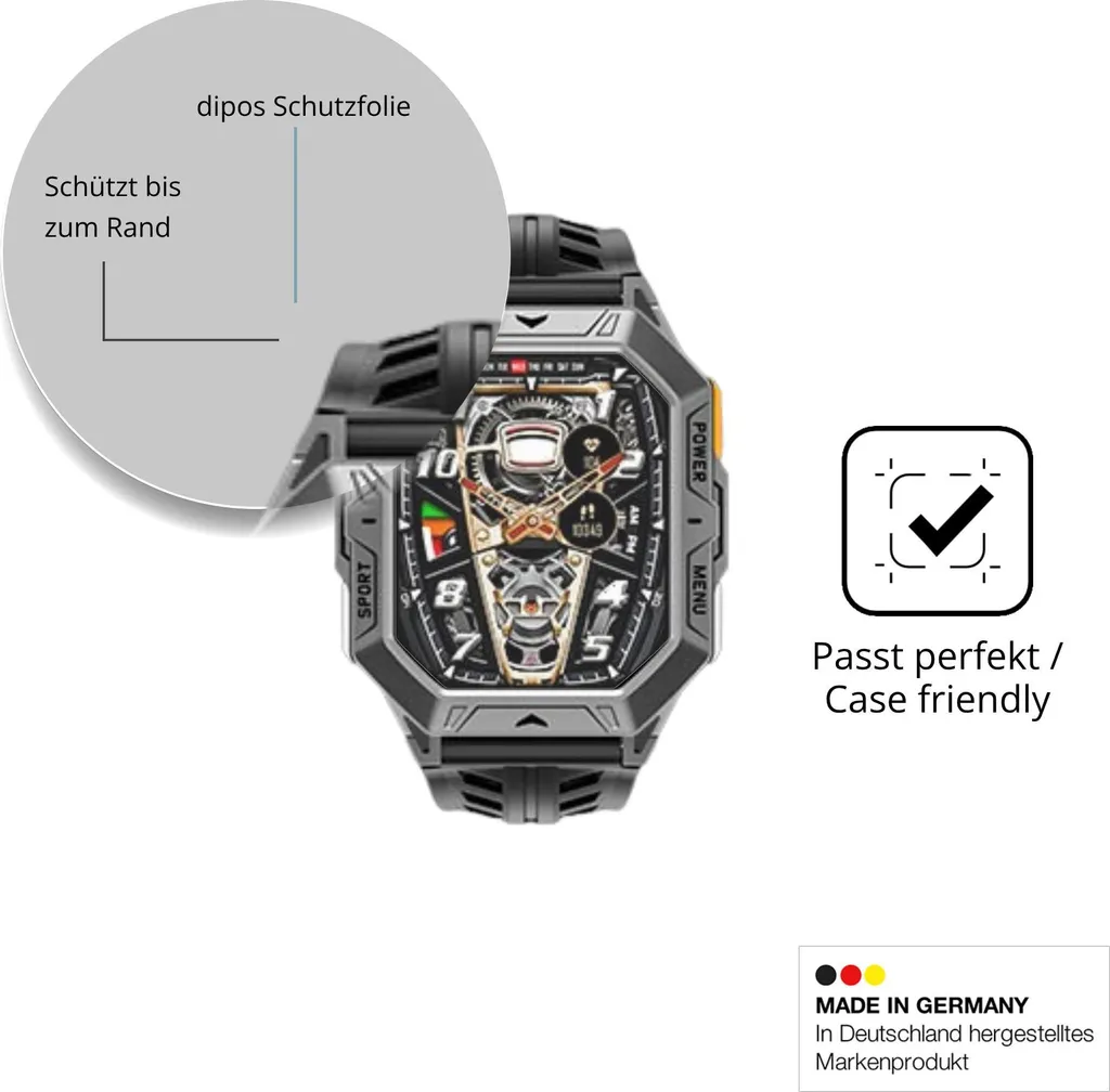 2x Pellicola Protettiva per Lige TX1-G 2.13 Zoll Protezione opaco Vetro Flessibile 9H dipos - 6