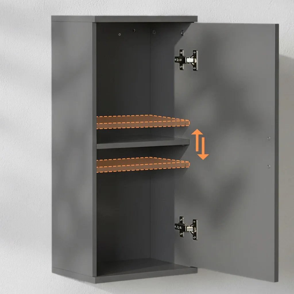 Armoire de toilette murale à étagères modulables pour petit espace 50cm