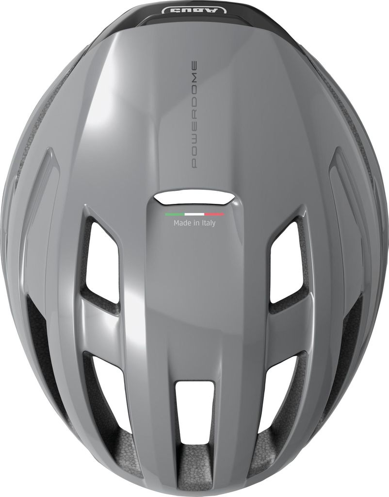 ABUS Rennradhelm PowerDome ACE - mit ABUS Race Cap - leichter Fahrradhelm mit cleverem Belüftungssystem - Italy - für Damen und Herren - Grau, Gr...