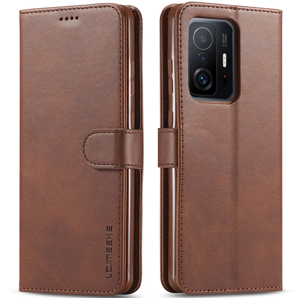 Cover Portafoglio Xiaomi 11T Pro Marrone - Protezione Professionale