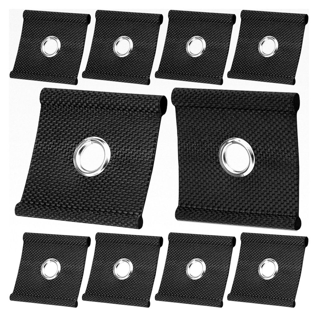 10 Kederösen für Kederschienen 5/6mm - 7/8mm, Zubehör für Wohnmobile, Wohnwagen, Vorzelte und Campingzelte (Schwarz)