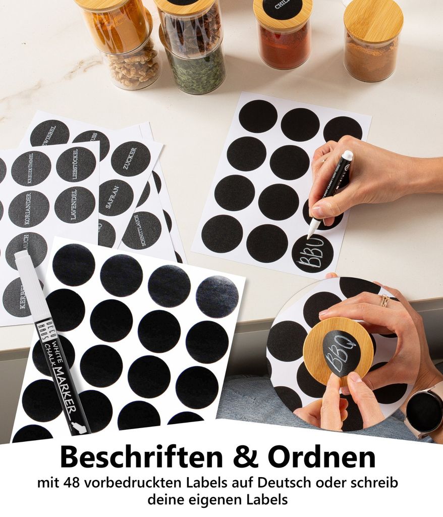 10er Set -DECO HAUS Luftdichte Vorratsgläser mit Produktbild 3