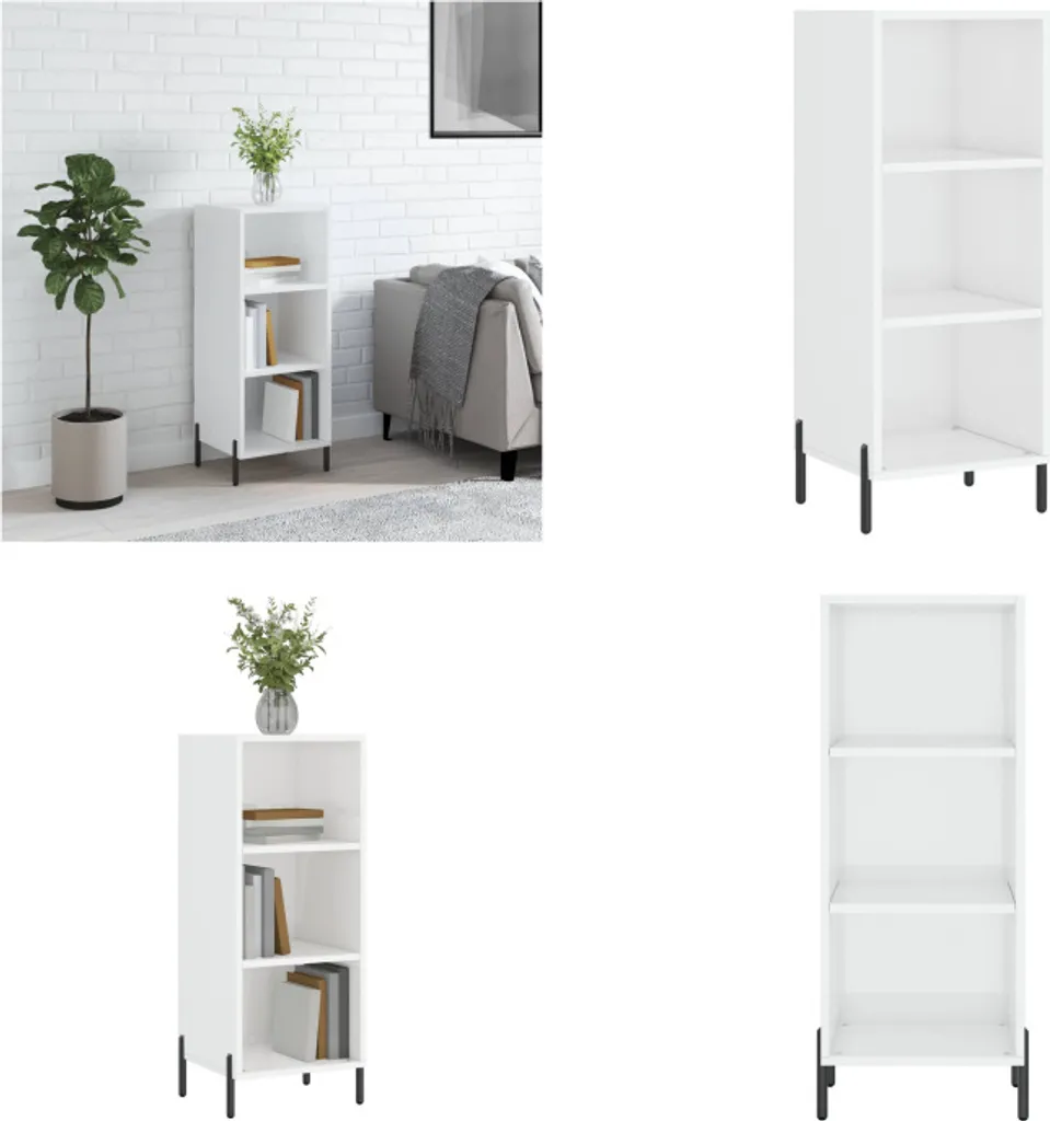 Armadio Portaoggetti Lucido vidaXL 34,5x32,5x90 cm | Ordine Facile