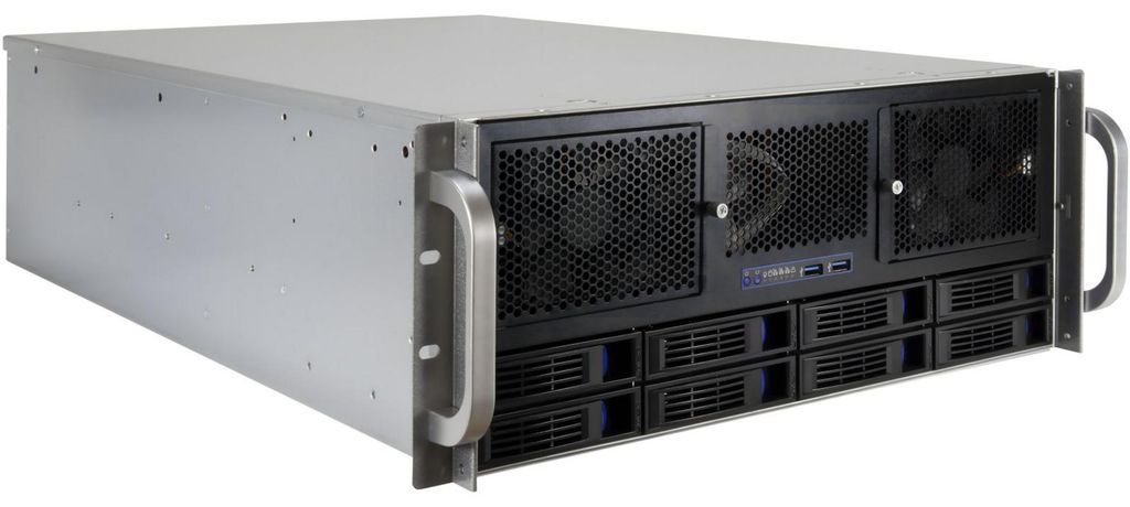 Boîtier 19'' IPC 4U 4408-L, rack 4U, noir, sans bloc Image du produit 