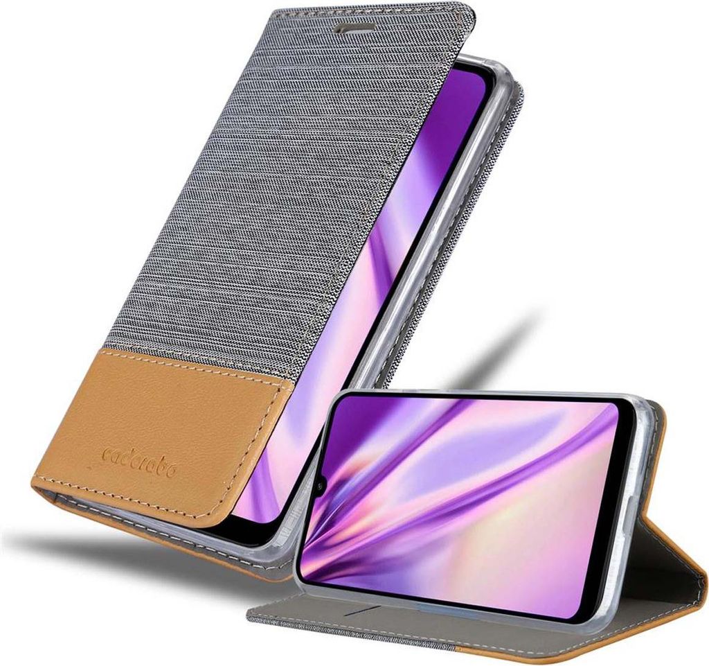 Cadorabo Hülle für Xiaomi RedMi 7 Schutzhülle in Grau Handy Hülle Etui Book Case Cover
