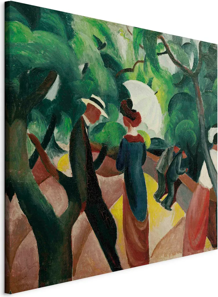 Riproduzione d'Arte Promenade Macke 60x60 l-F-11593-b-a su Tela