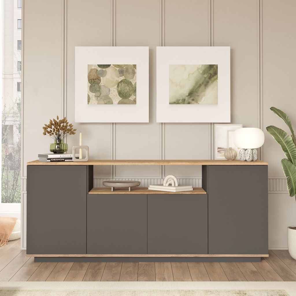 Skye Decor, FR15-AA, Atlantische Kiefer, Konsole, 180 x 75 x 44,5 cm, 100 % MELAMINBESCHICHTETE SPANPLATTEN